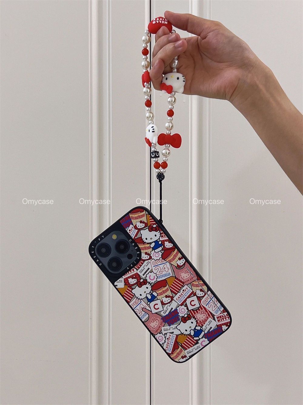 新品HELLO KITTY×CASETIFY 50周年 スマホケース+ストラップ 2点