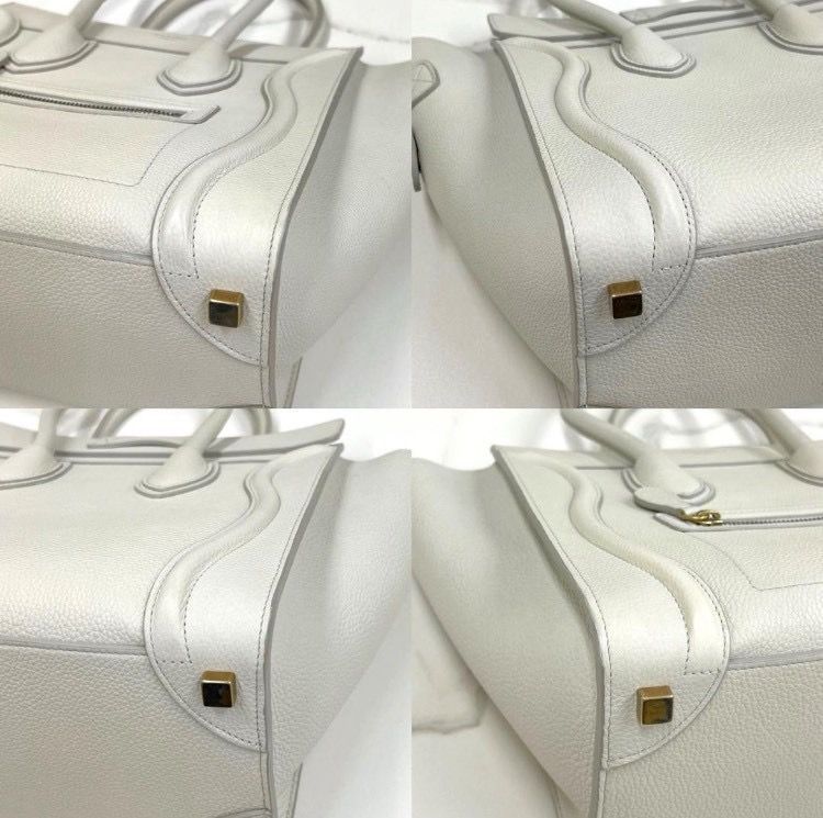 セリーヌ ラゲージ マイクロ レザー ライトグレー ハンドバッグ 2018年 DECORATOM_COM_BR