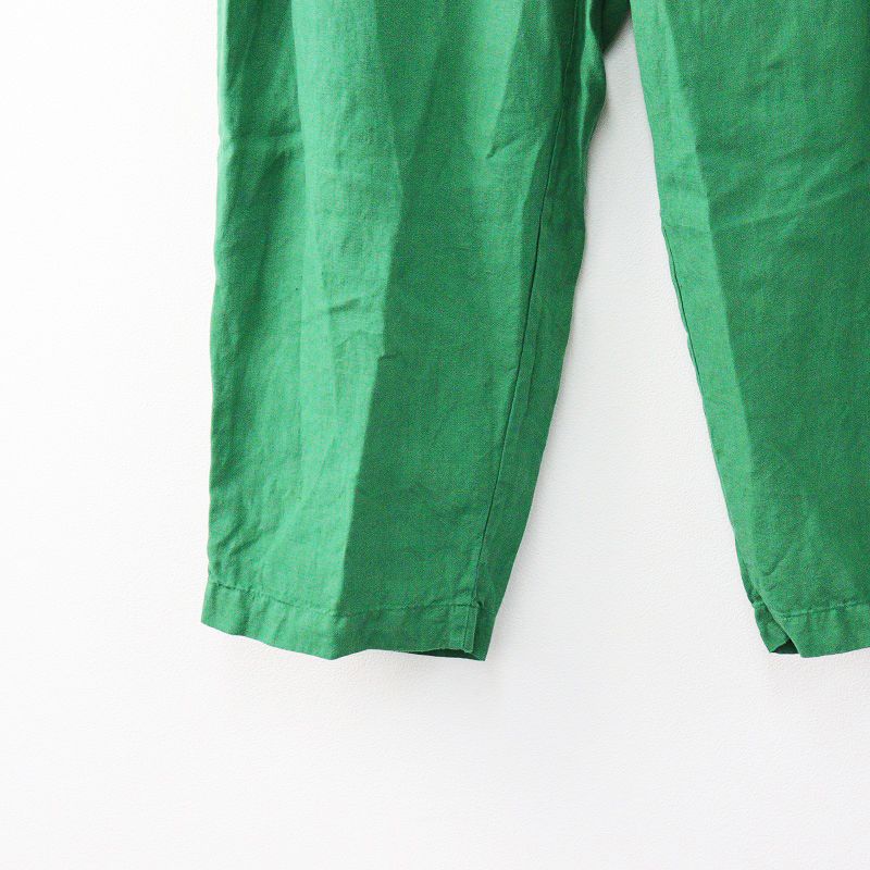 2022SS ネストローブ nest Robe ヘンプ超撥水2タックパンツ F⁄グリーン