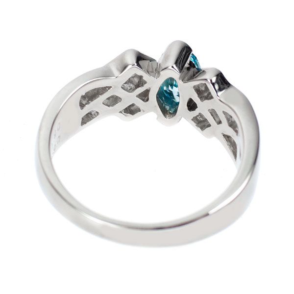 Pt900 トリートブルーダイヤモンド リング 1.016ct D0.96ct