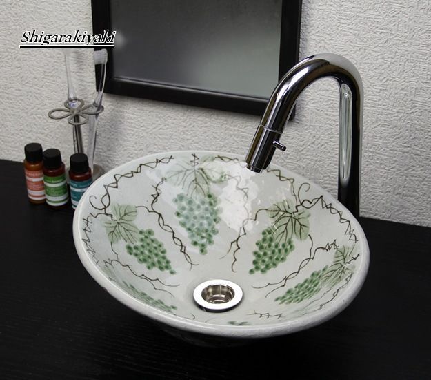 信楽焼 御神酒 三彩徳利 鶴首 青垂れ 御神酒徳利（御神酒口セット