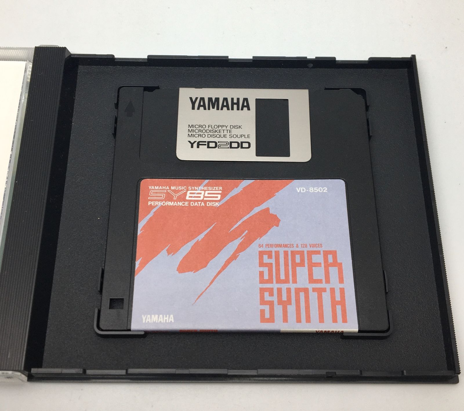 ヤマハ・ミュージック・シンセサイザー　データディスク　フロッピーディスク　VD8502　SUPER SYNTH　YAMAHA MUSIC THINTHESIZER SY85 PERFORMANCE DATA DISK