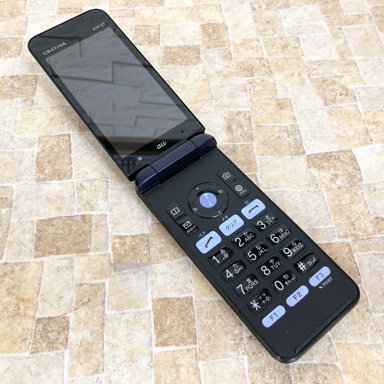 初期化 動作確認済】GRATINA グラティーナ KYF37SKA ネイビーブラック