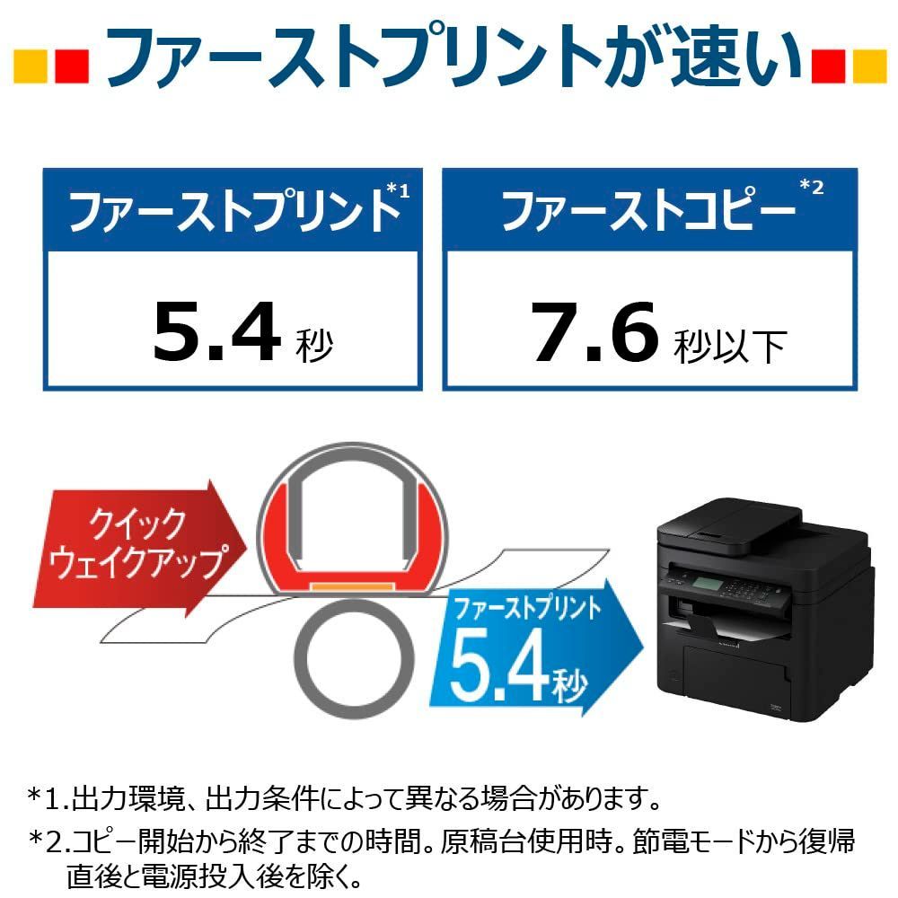 キヤノン A4 モノクロレーザビームプリンタ複合機 Satera MF467dw(FAX