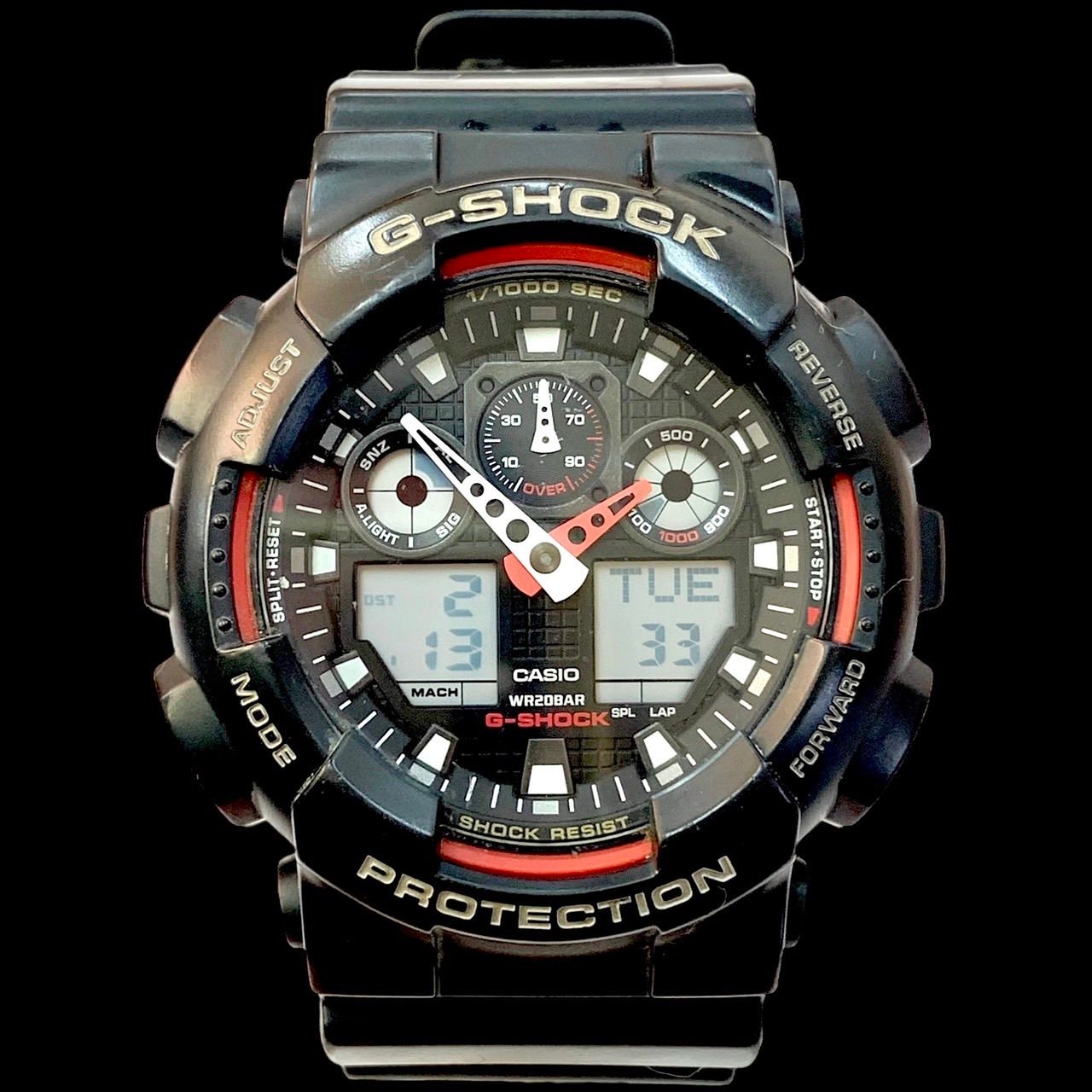 美品⭐️CASIO G-SHOCK】 GA-100-1A4DR コンビネーションモデル 