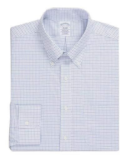Size XS_Color ブルー Brooks Brothers ブルックスブラザーズ ノンアイロン スーピマコットンストレッチ ドレスシャツ Regular Fit 100212355 ブルー 14 1|2-31