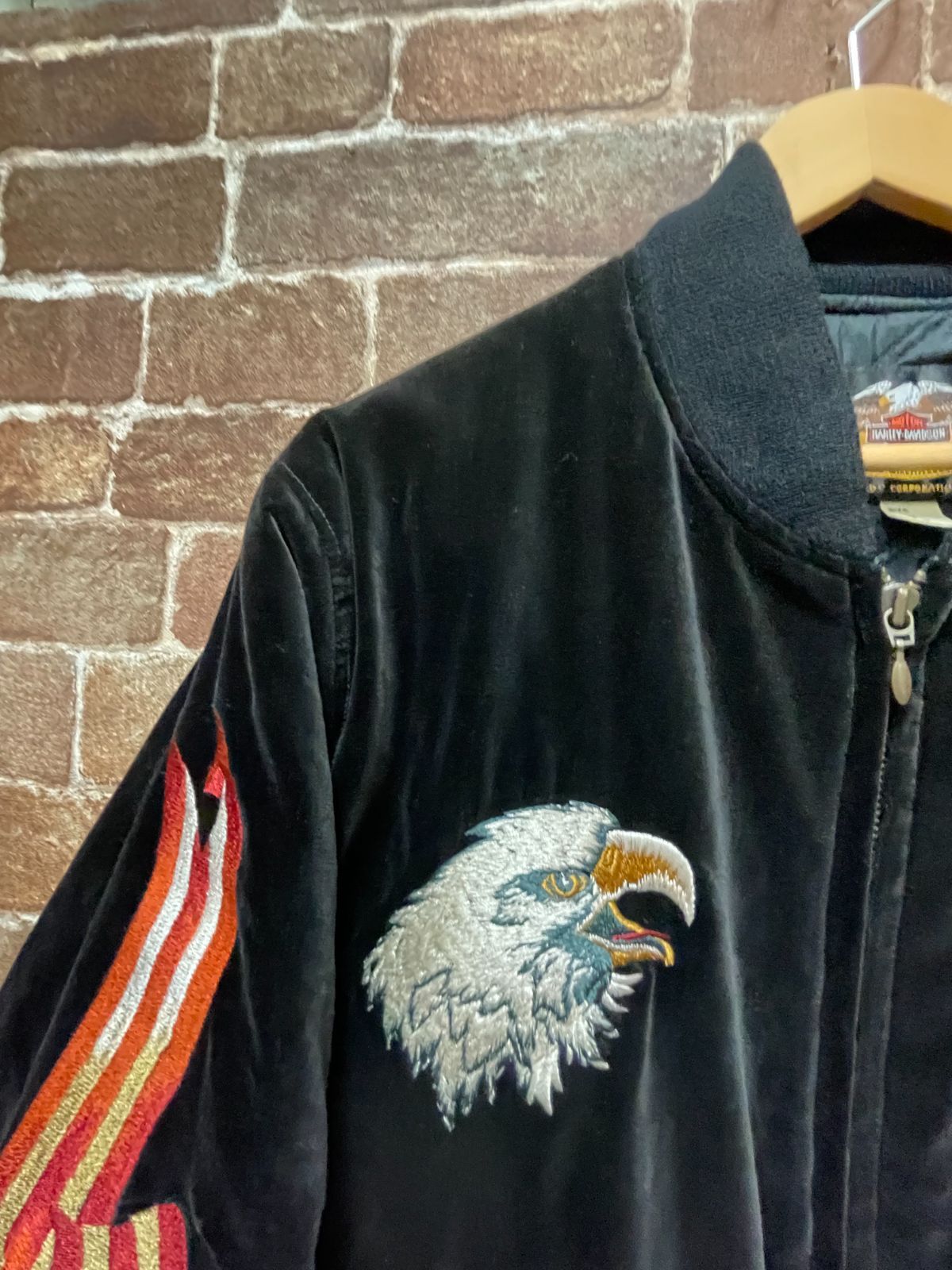 Harley Davidson ハーレーダビッドソン 90年代 星条旗 イーグル 総刺繍