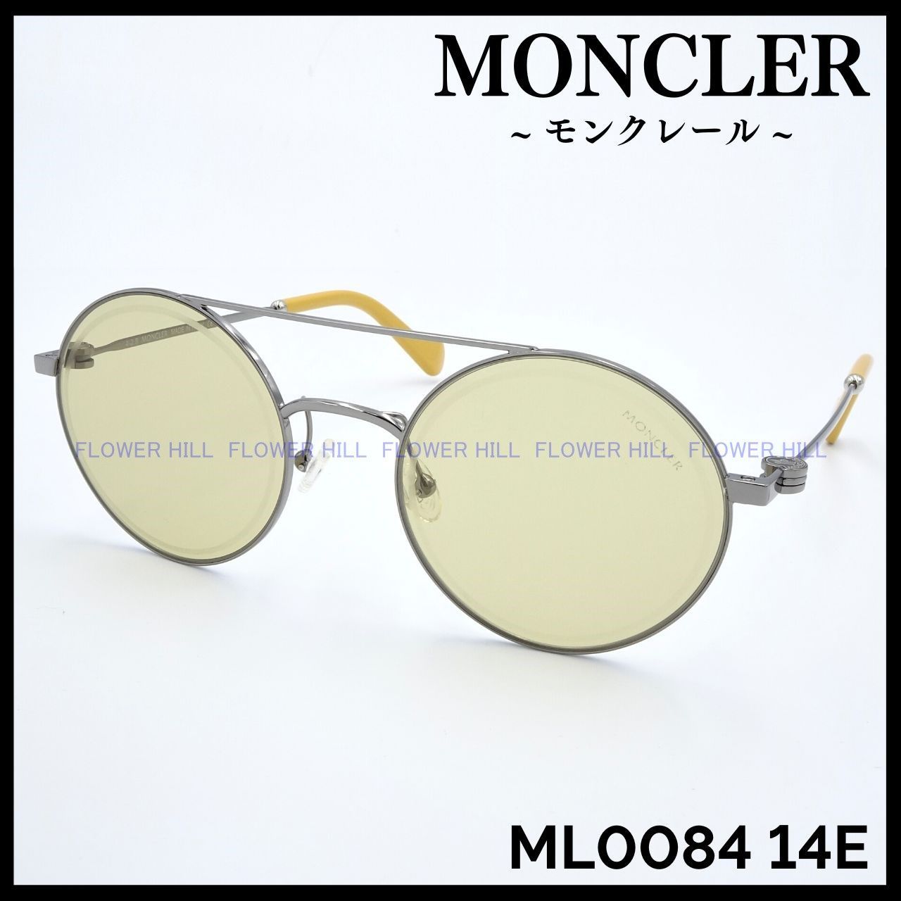 MONCLER モンクレール ML0084 14E サングラス ラウンド ダブルブリッジ