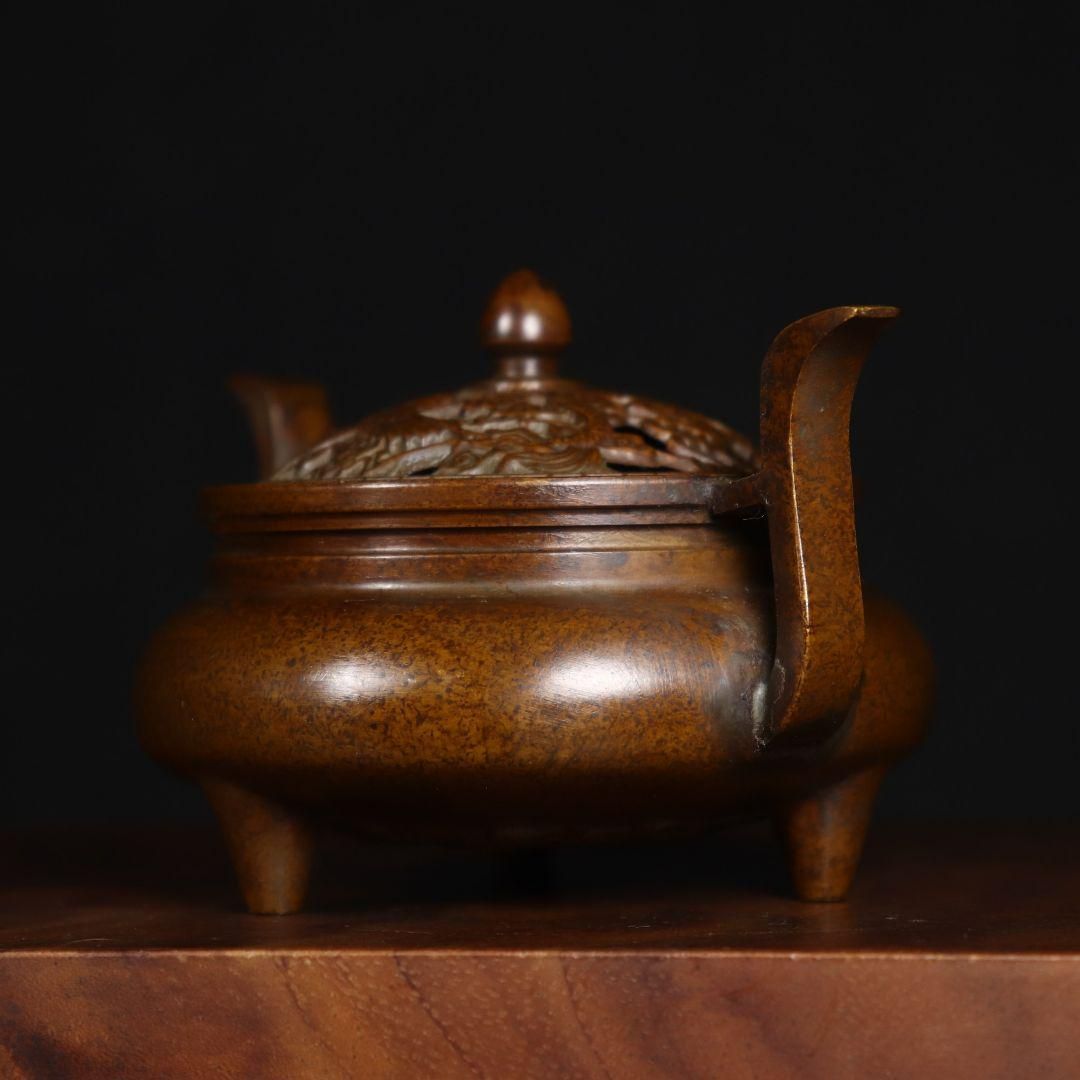 銅器 香炉 三足鳳凰香炉 香薫炉 香道具 装飾品 工芸品 置物