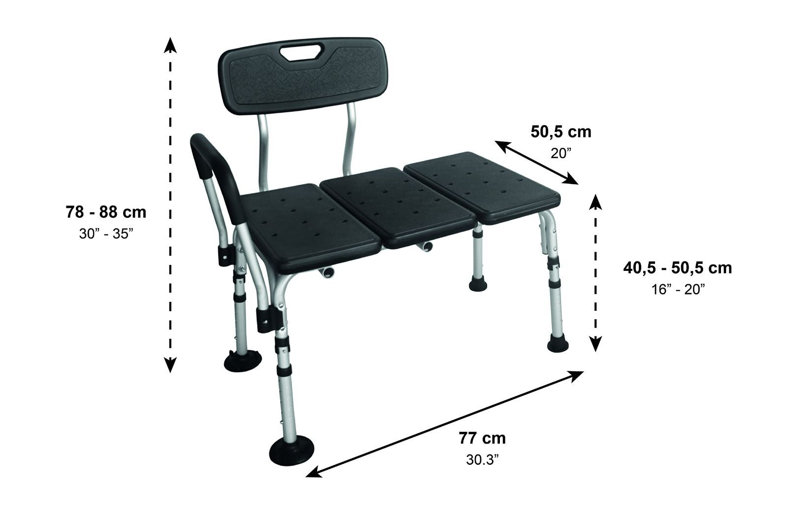数量 PEPE - シャワーチェア 高齢者 障害者用シャワーベンチパッ 浴槽用調節 な浴槽移動ベンチ