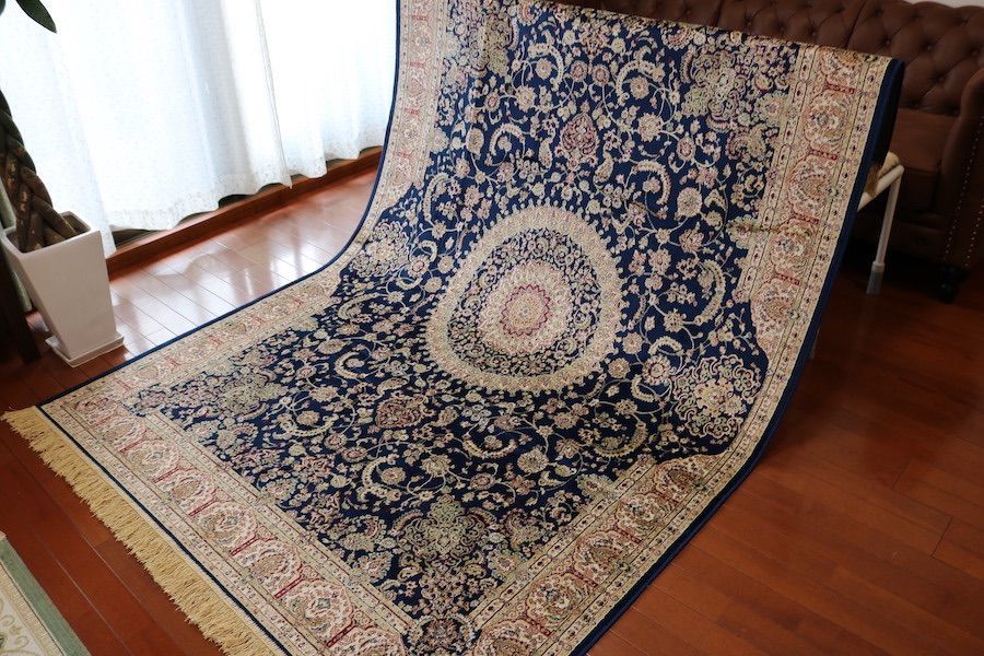 ペルシャ柄絨毯 160×230 新品未使用 大判ラグ カーペット ペルシャ柄絨毯 160×230 新品未使用 ラグ カーペット アイボリー