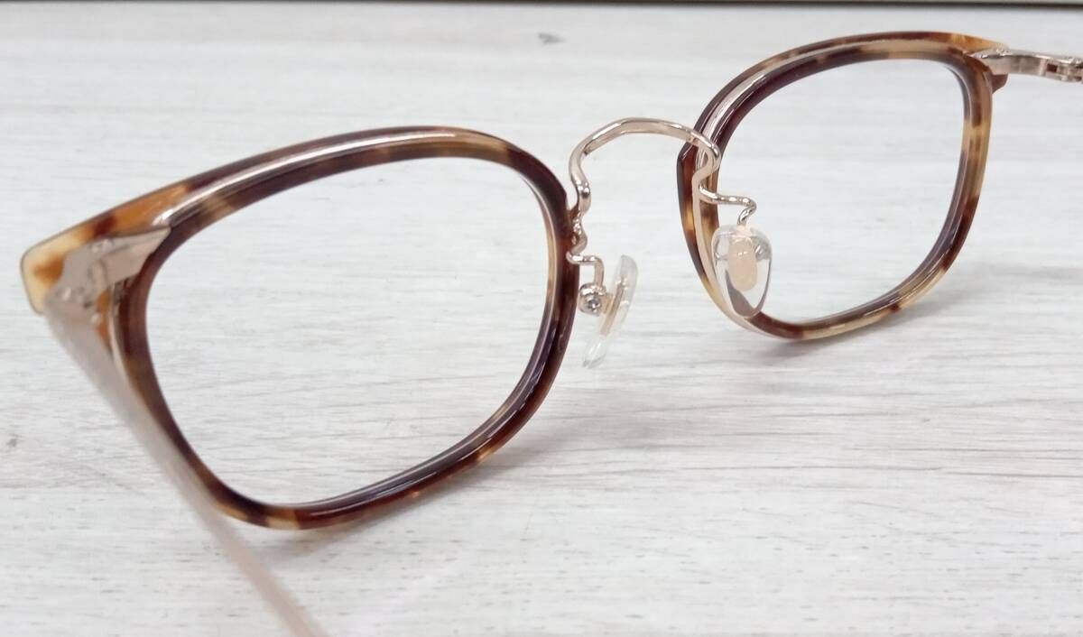 越前國甚六作|エチゼンコクジンロクサク|アイウェア|EZ002|49□23-140|DEMI×GOLD|ゴールド系