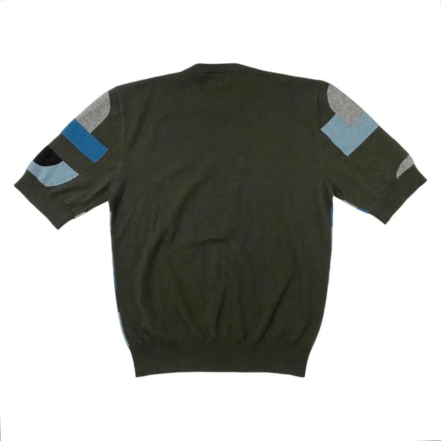 ☆E3767 エルメス 半袖セーター インターシャ マイヨン・パズル ニット