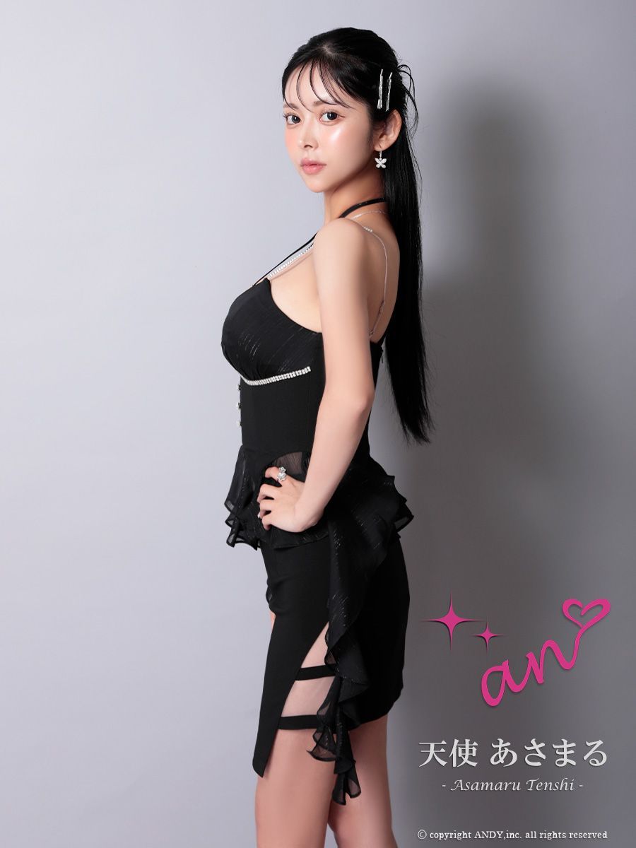  XSブラック OF 05 AOC 3948-B-2508 an アン クロスネック ラメフリル ビジュー キャミソール アシンメトリー タイト セットアップ ミニドレス キャバドレス ナイトドレス キャバドレス ドレス ブライダル