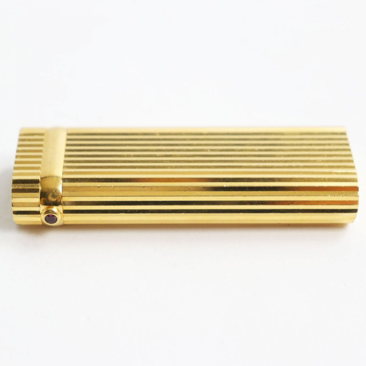 良品○Cartier カルティエ 1Pルビー付き オーバル ストライプ柄 良品○Cartier カルティエ 1Pルビー付き オーバル ストライプ柄