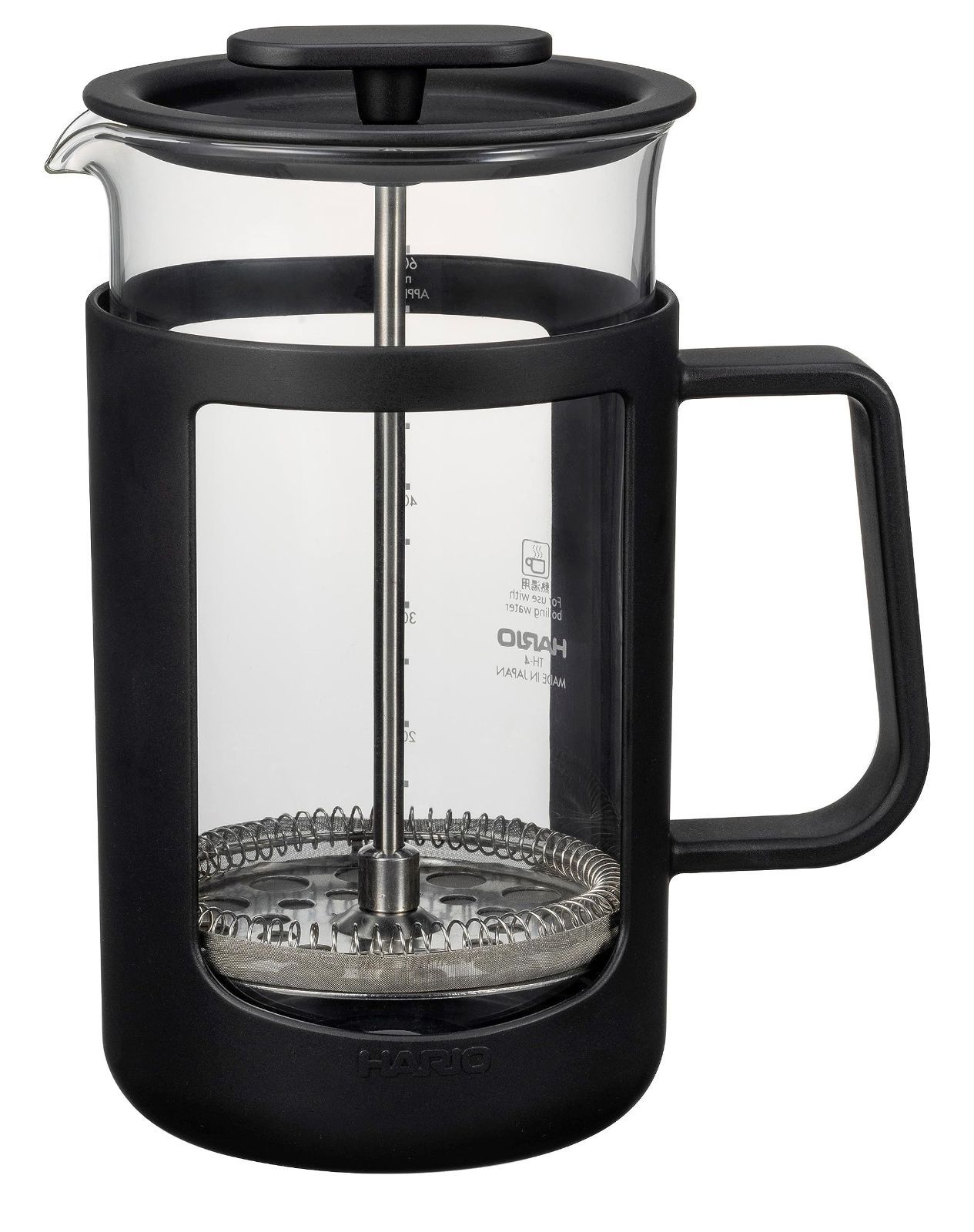 【新着商品】HARIO(ハリオ)カフェプレス・U プレス式コーヒー 耐熱ガラス 実用容量600ml CPU-4-B ブラック