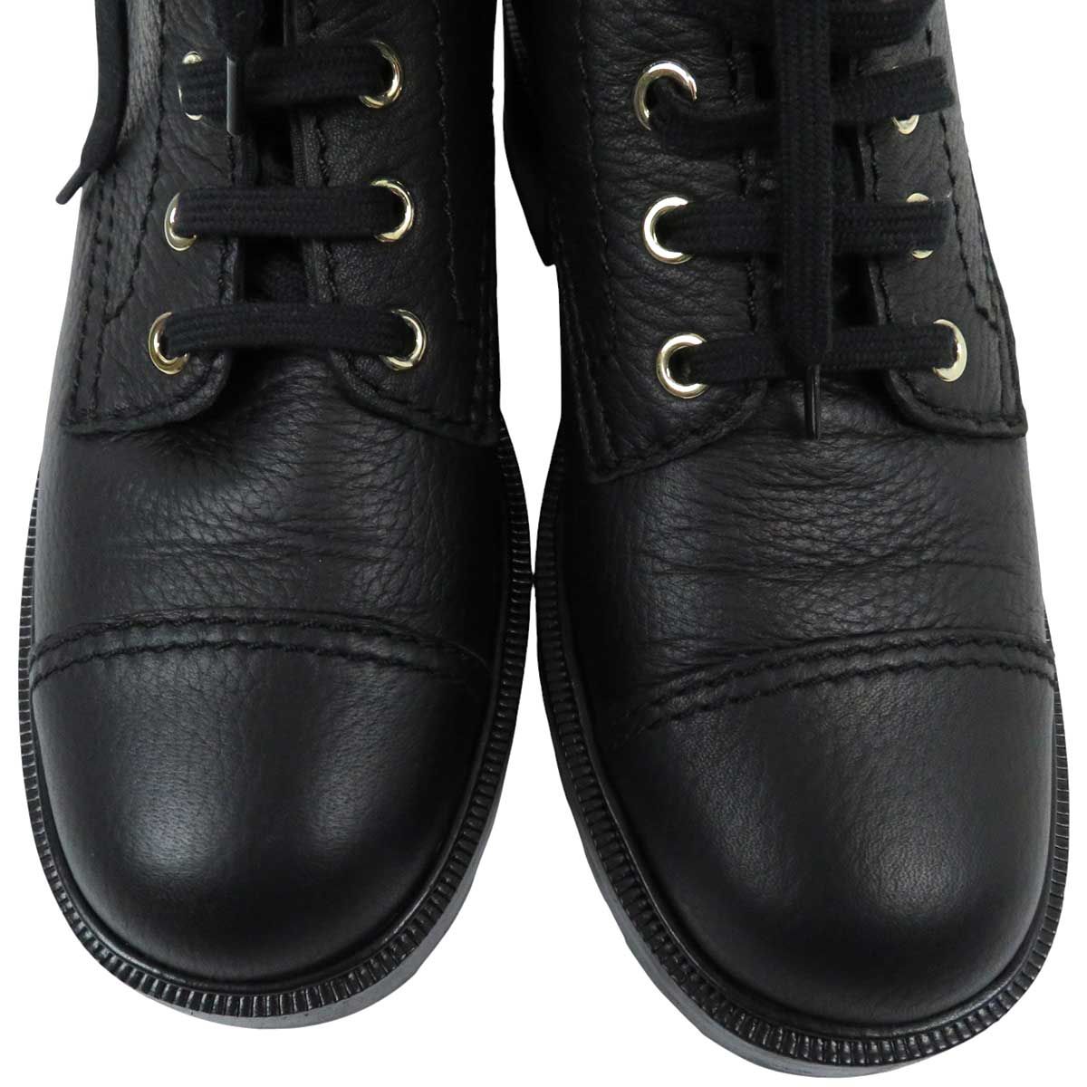 レースアップ ショートブーツ