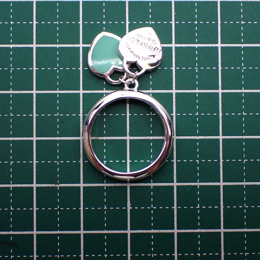 ティファニー 925/エナメル リターントゥ ダブルハートタグ リング 8号