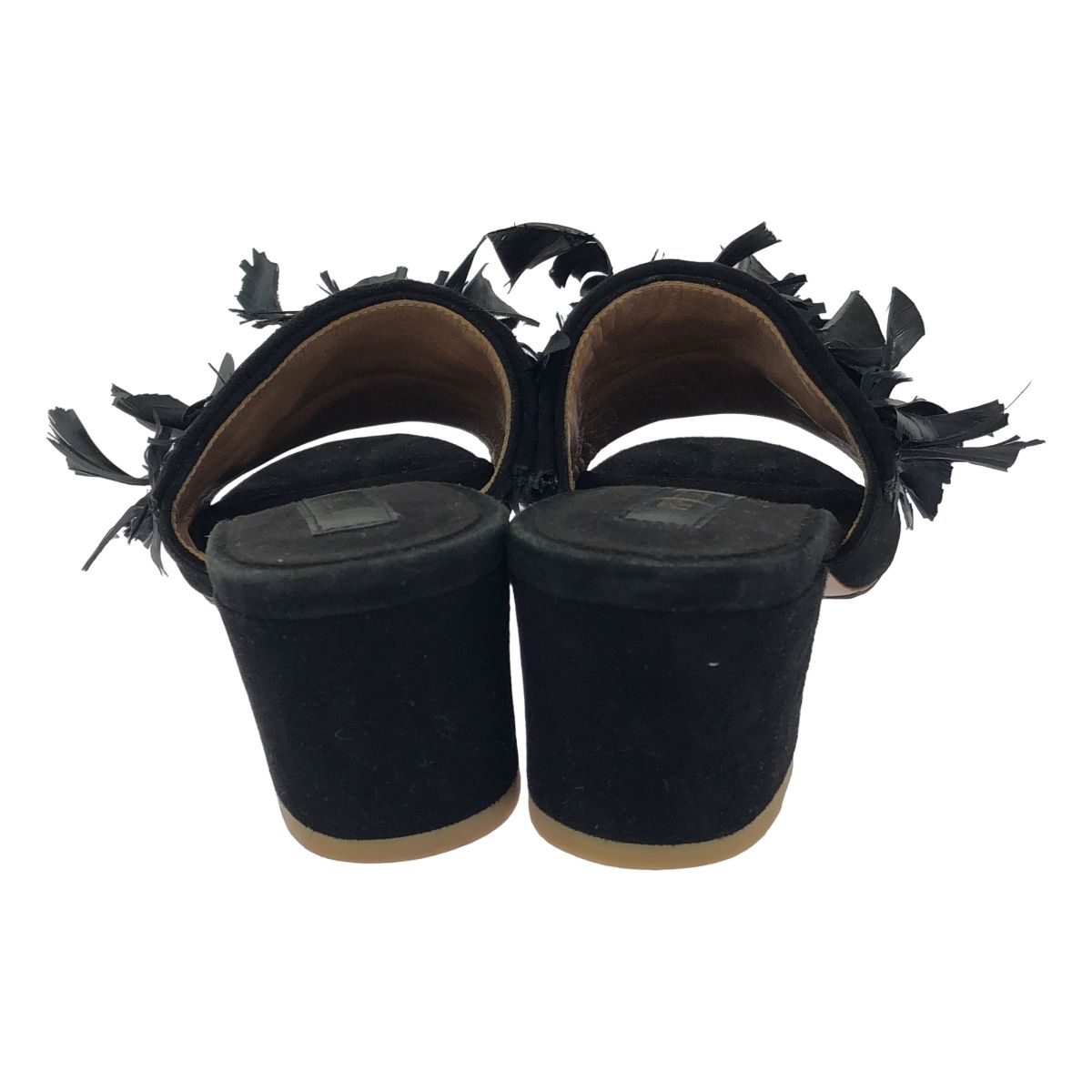 PIPPICHIC ピッピシック　ミュール　黒　パンプス　サンダル　スエード Pippichic ピッピシック スエードデザイン ミュールサンダル