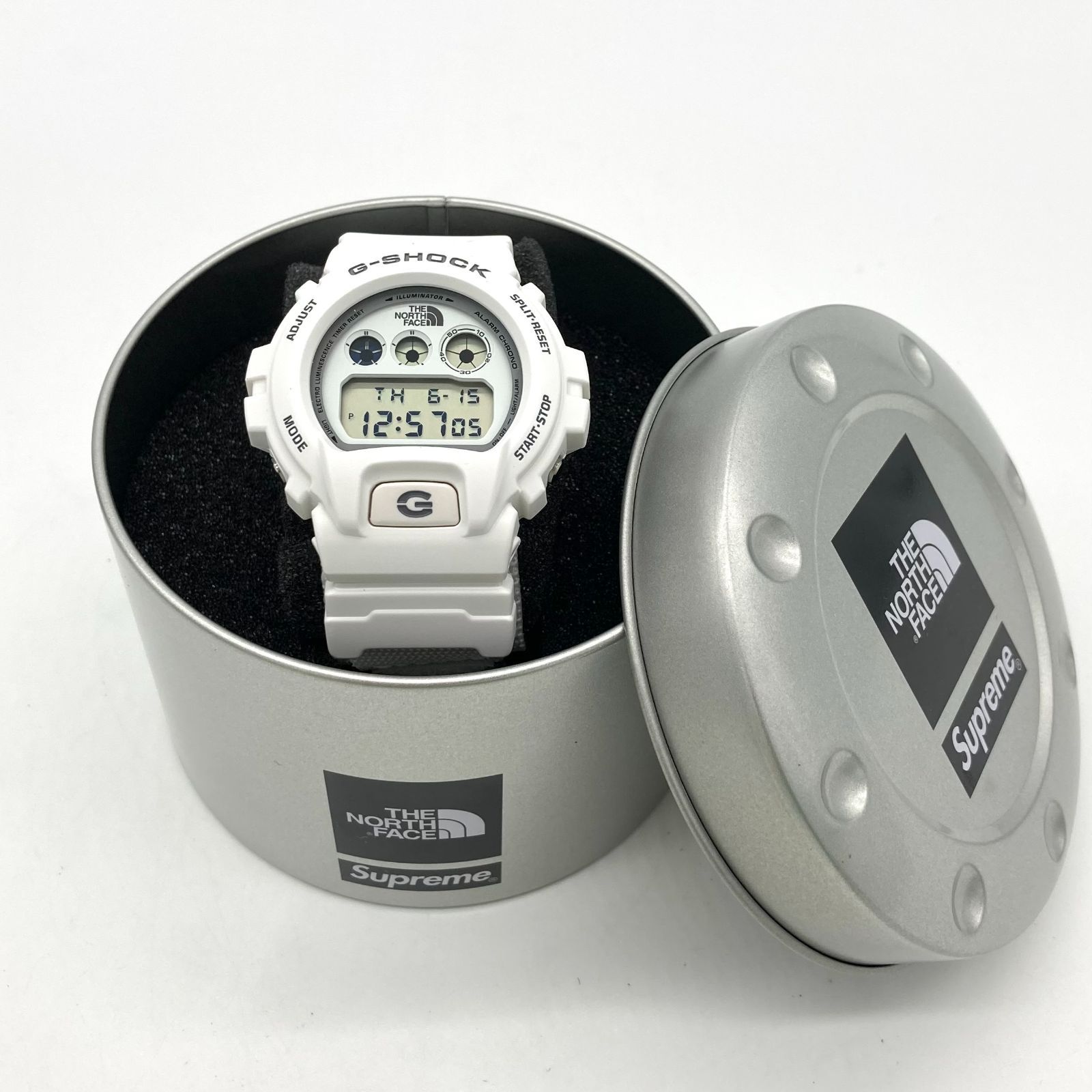 ▼【美品/稼働品】Supreme×THE NORTH FACE×G-SHOCK Watch 限定トリプルコラボモデル ホワイト DW-6900NS  シュプリーム ノースフェイス Gショック 時計 S69073851963