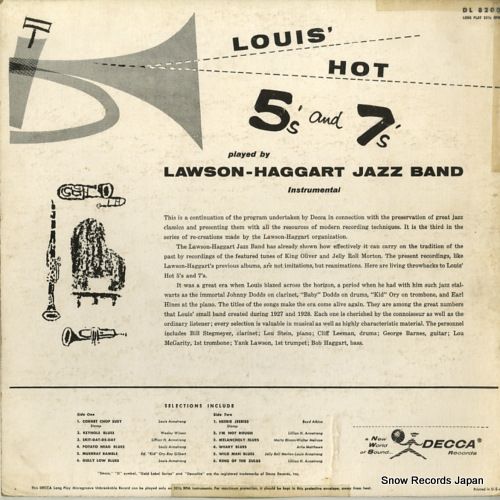 JAZZレコード5枚 レコード】LAWSON-HAGGART JAZZ BAND louis' hot 5's and 7's