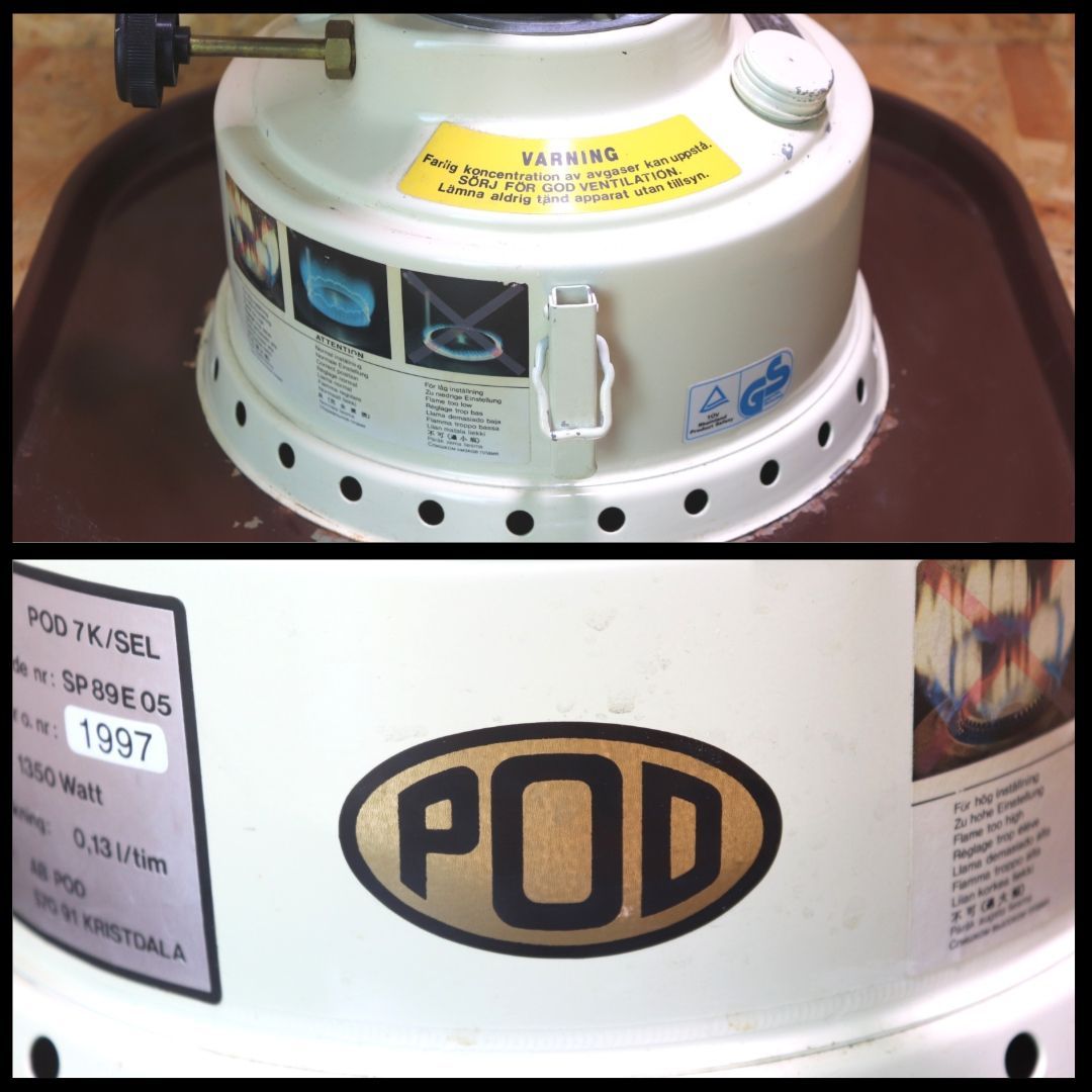 珍しいスウェーデン製ストーブ、POD 7K Heater（耐震装置付） POD 7K Heater ストーブ - 北欧キャンプストーブとアウトドア