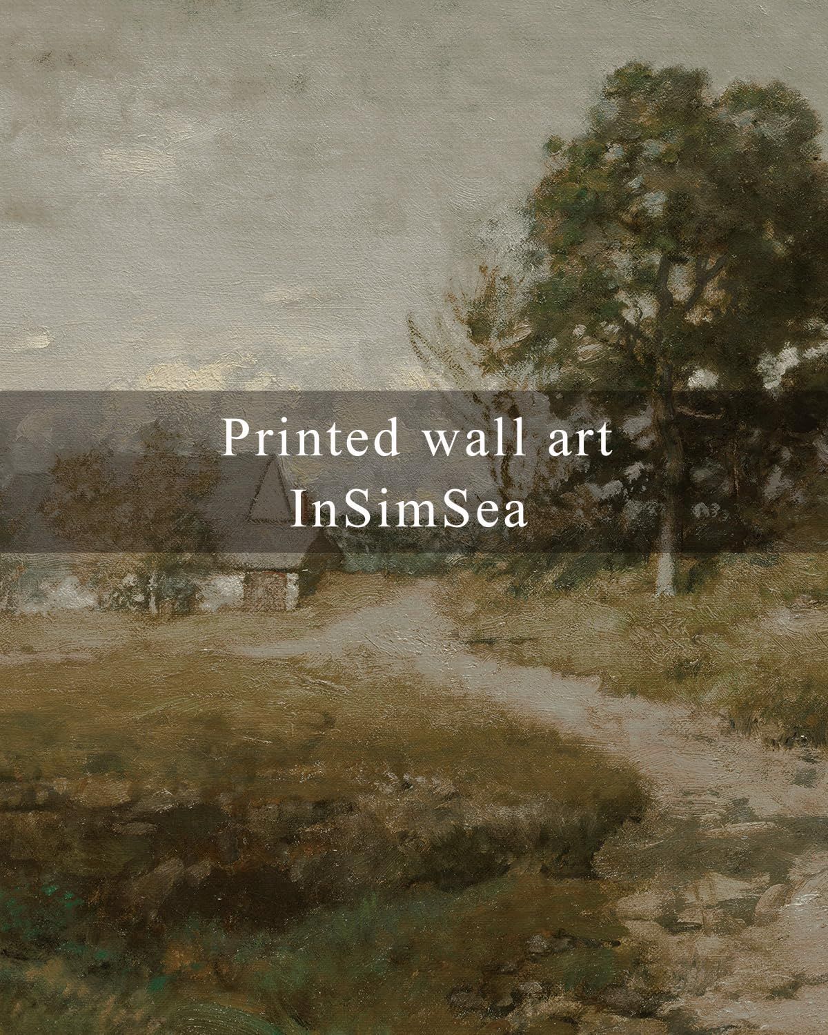 InSimSea フレーム入りキャンバスウォールアート リビングルーム 寝室装飾 ビンテージ郊外 絵画 プリント ファームハウス装飾 8x10インチ Samll バスルーム装飾 ウォールアート 