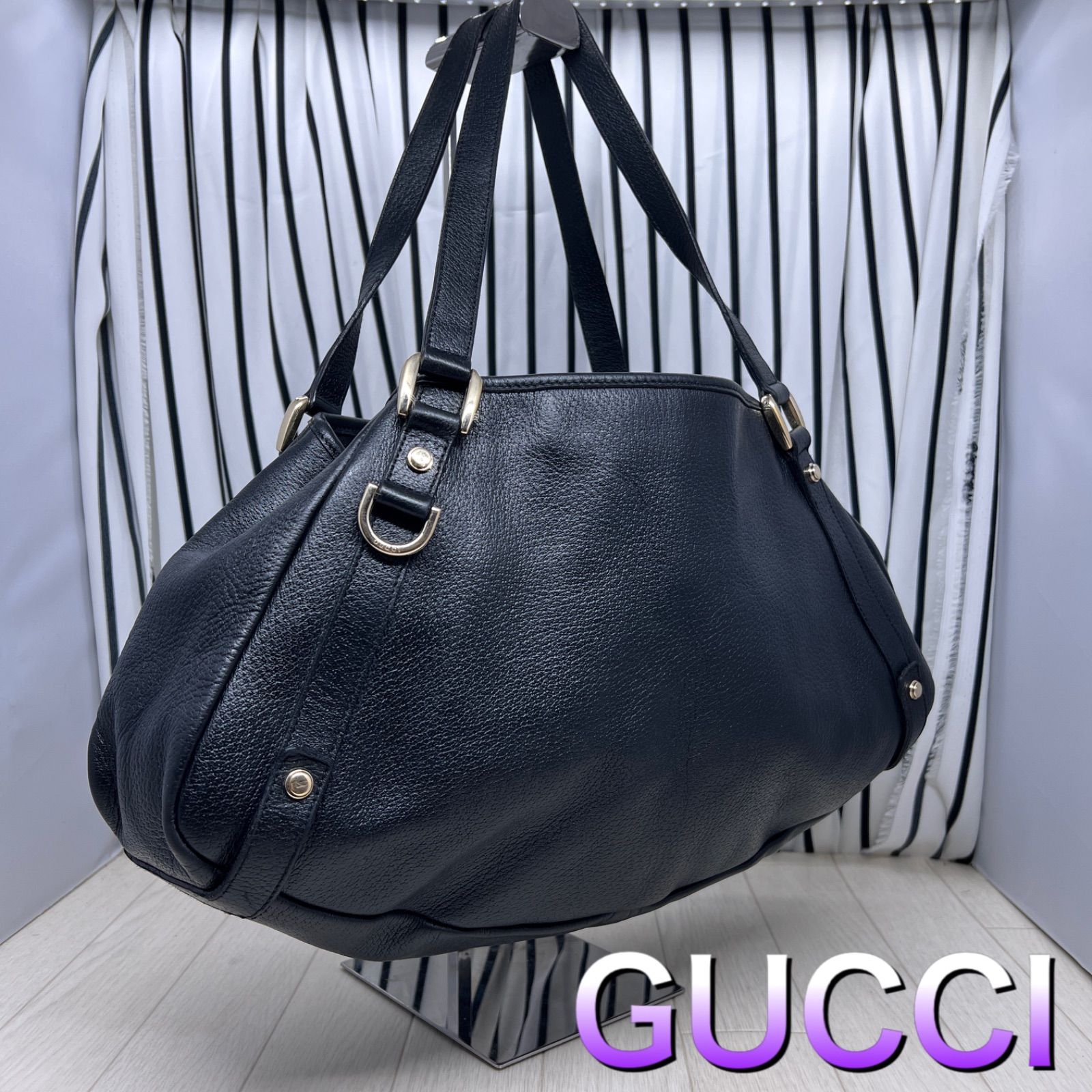 【美品】GUCCI×グッチ オールレザートートバッグ