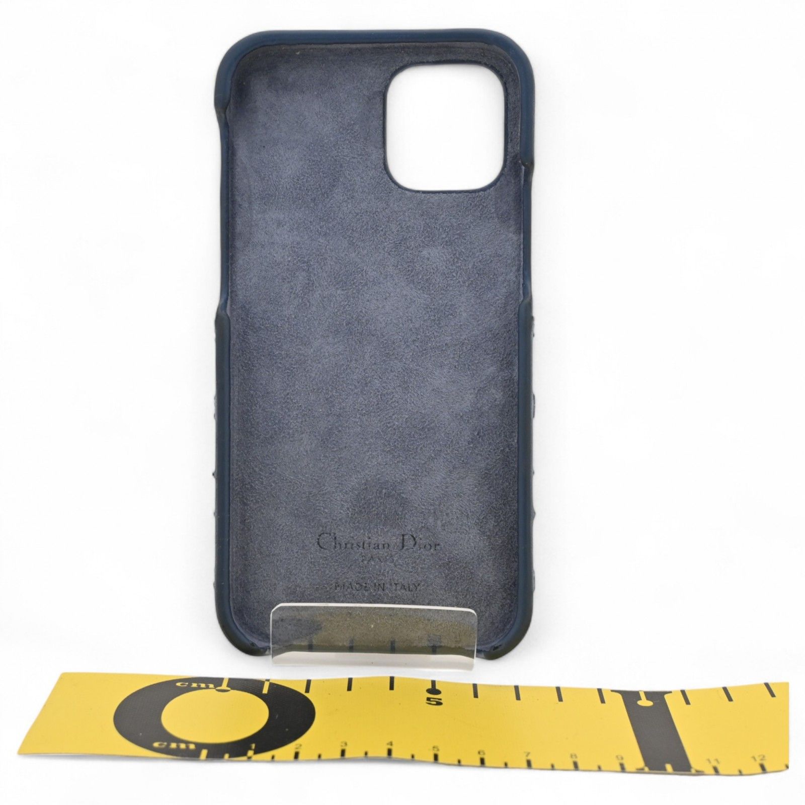 ディオール カナージュレザー iPhone12|12pro ケース ブルー Bランク di9910br