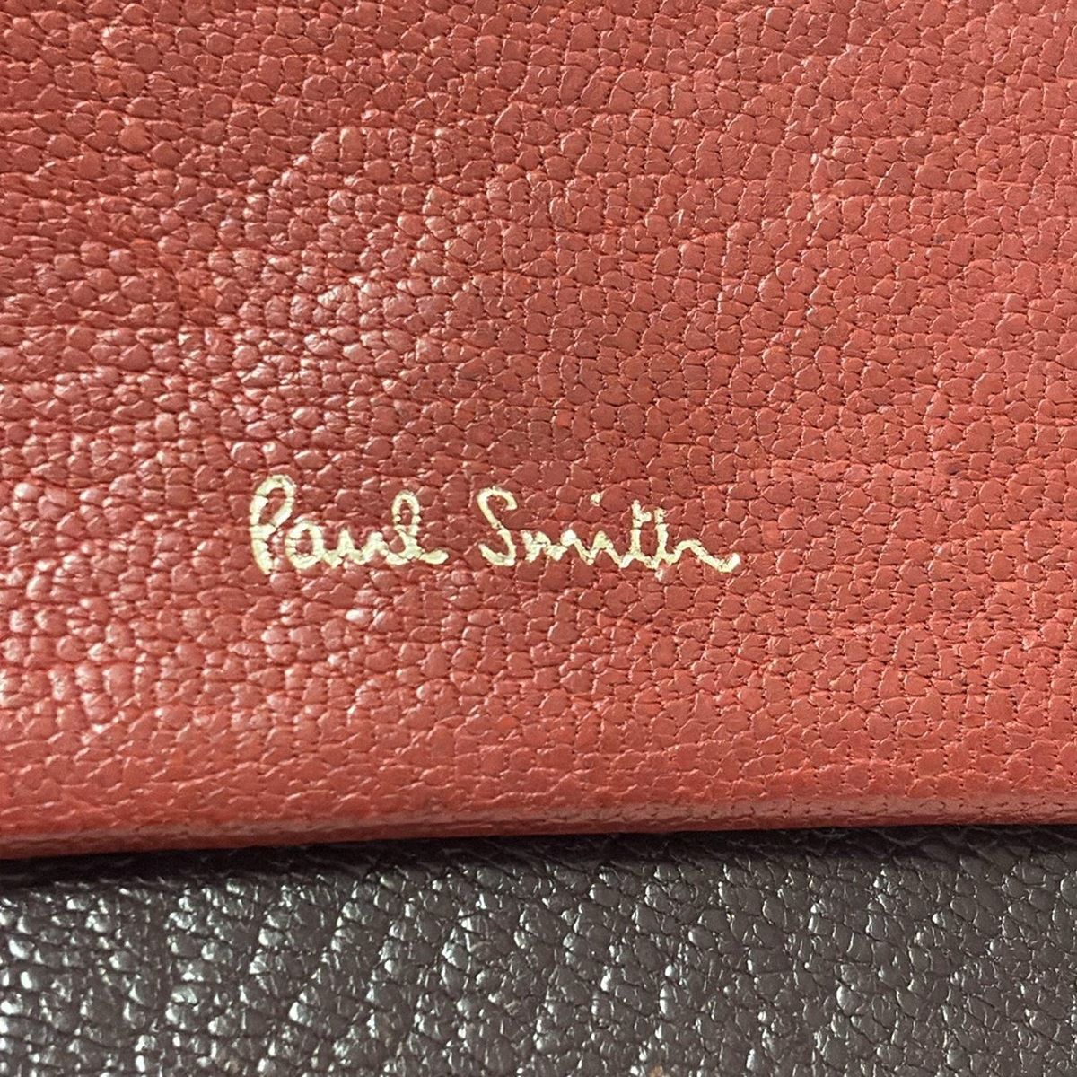 PaulSmith(ポールスミス) 3つ折り財布 - ボルドー×レッド レザー