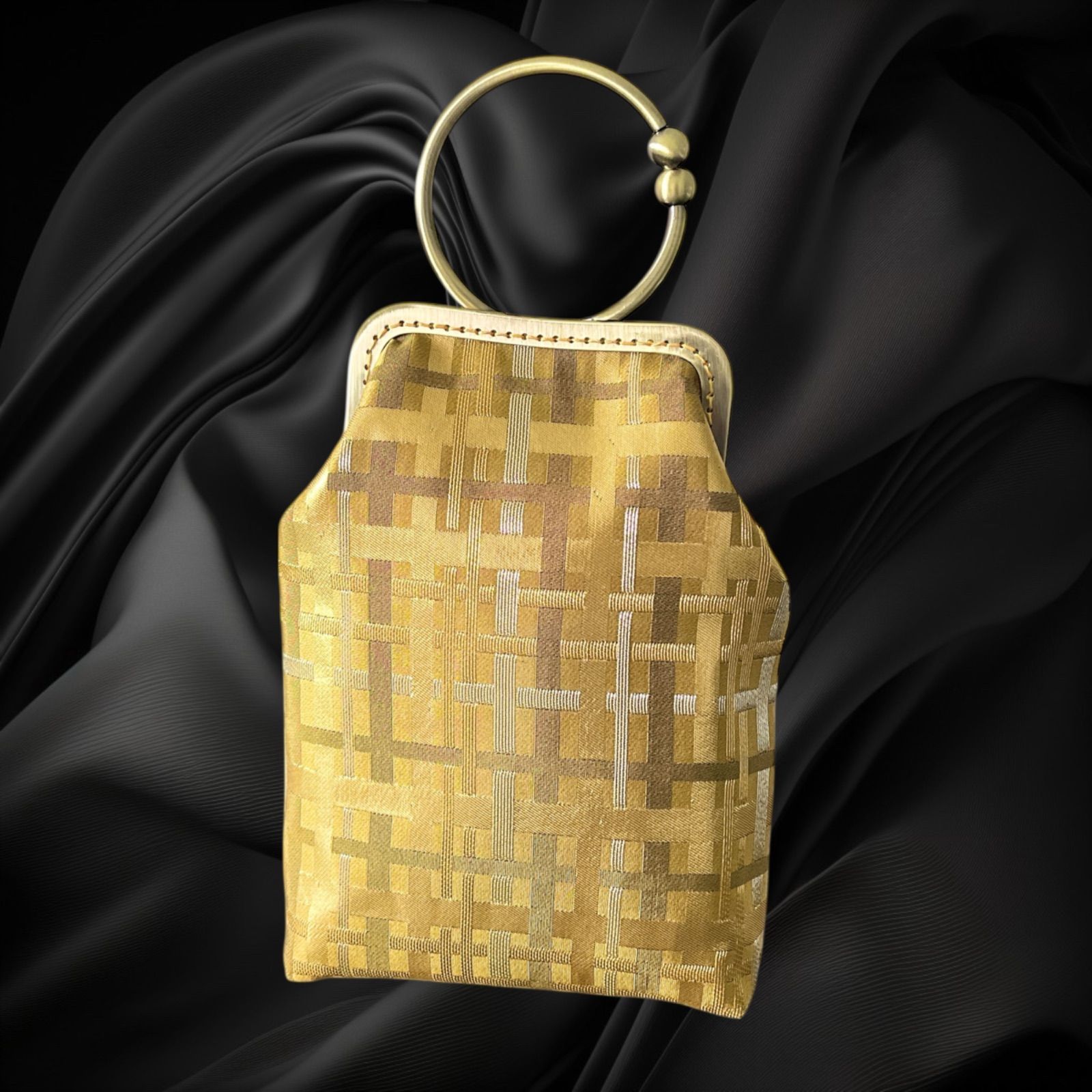 No.555 入れたまスマホ操作 着物スマホバッグ 着物サコッシュ