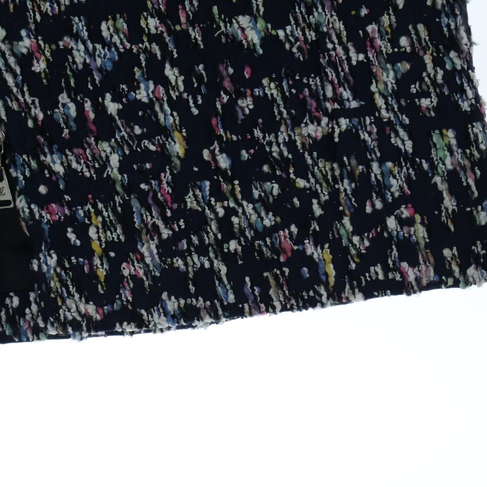 LOUIS VUITTON (ルイヴィトン) ツイード 総柄 フロントジップ ミニ  