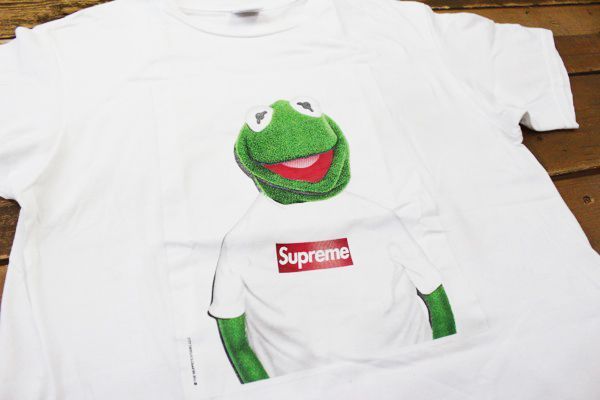 レア!! Supreme/シュプリーム 08ss Kermit the frog Tee カーミットプリントTEE BoxLogo ホワイト Tシャツ  Lサイズ USA製 メンズ - メルカリ