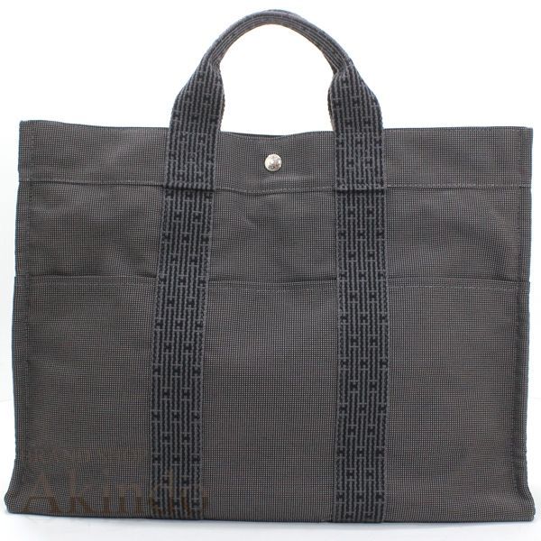 エルメス バッグ エールライントートMM ハンドバッグ グレー メンズ  