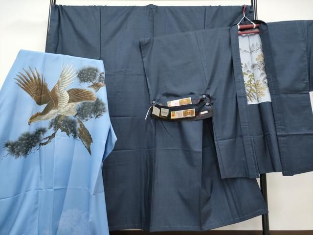 平和屋着物 上 男性 本場大島紬 アンサンブル 長襦袢セット キングサイズ 100亀甲 常田トミ作 上代35万 証紙付 CYAA3229s5