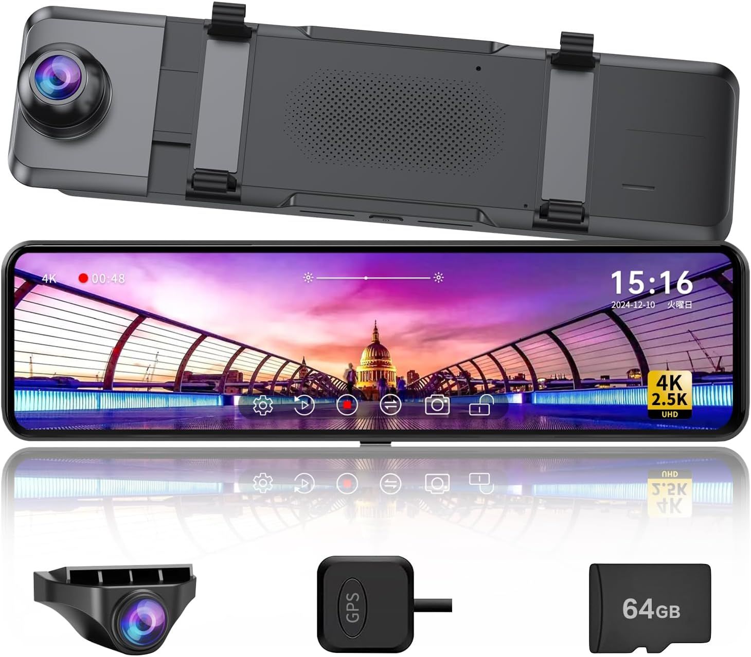 Changer ドライブレコーダー ミラー型 前後カメラ 4K+2.5K 11 Changer ドライブレコーダー ミラー型 前後カメラ 4K+2.5K 11