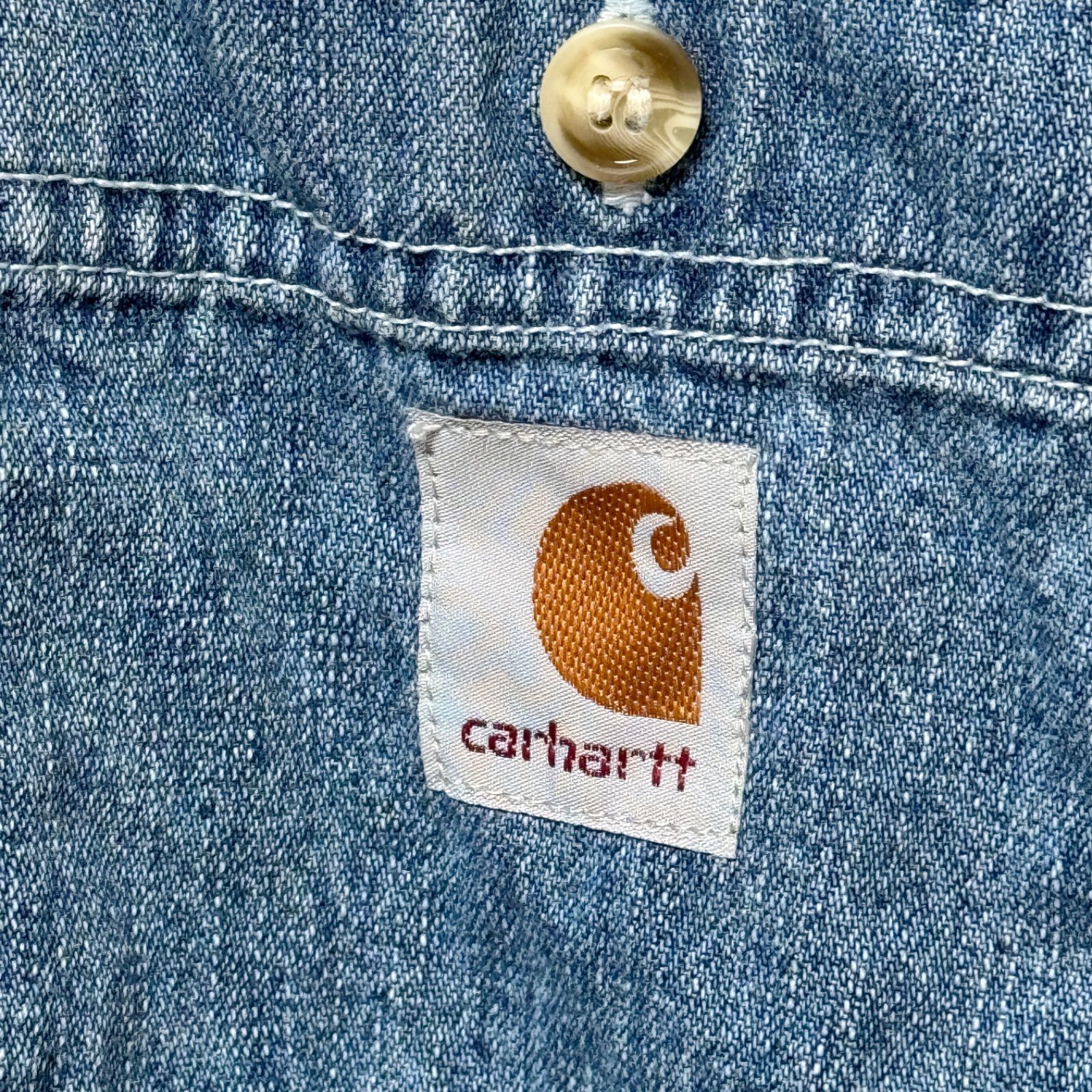 カーハート クロップド丈 デニム シャツ ジャケット Mサイズ デニム 