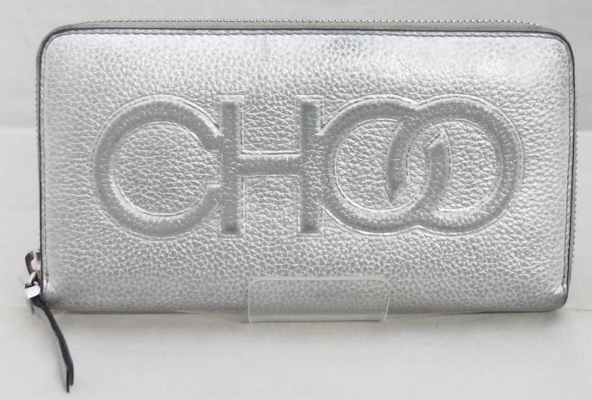 JIMMY CHOO ジミーチュウ ベッティーナ ラウンドファスナー シルバー 