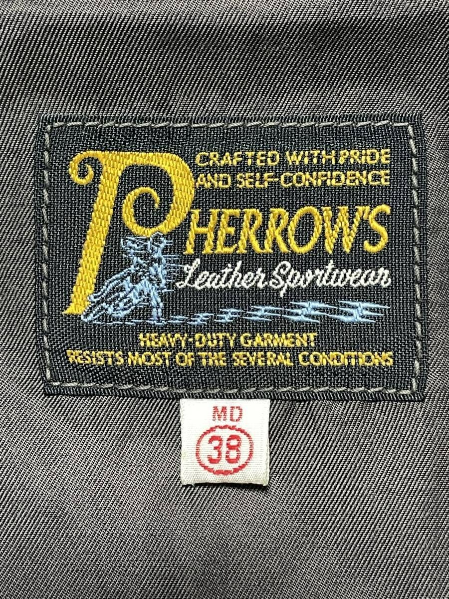 極美品 38 Pherrow's フェローズ GX-72 LEATHER MOTORCYCLE JACKET