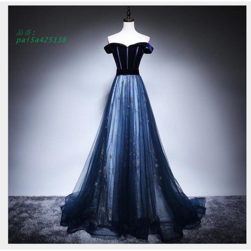 ロングドレス オフショルダー カラードレス パーティードレス 10代 20代 ワンピース ウエディングドレス 成人式 お呼ばれ 二次会披露宴 謝恩会 30代40代 pai5a425138