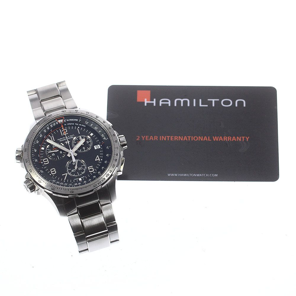 ハミルトン HAMILTON H779120 カーキ X-WIND クロノグラフ クォーツ メンズ保証書付き_757211