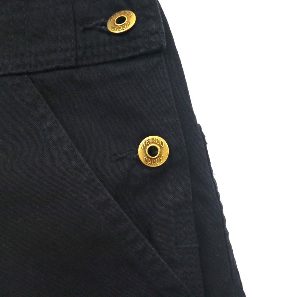 WEIRDO オーバーオール M ブラック WOLF BAIT-OVERALL WEIRDO Overalls M Black WOLF BAIT-OVERALL Cotton GROWN-UP