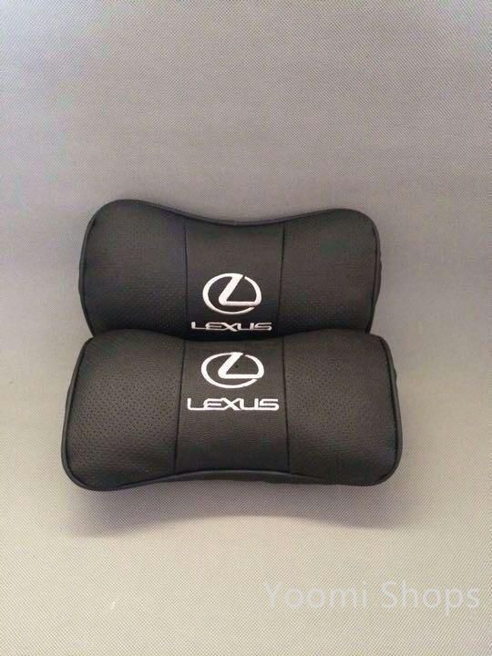 【新品未使用】LEXUS レクサス 車載 ネックパッド2個セット首枕 レザー 黒tcp109