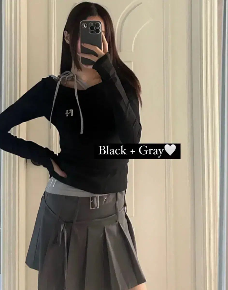 Newalrin Highteen Belt Ribbon プリーツ スカート 黒 s