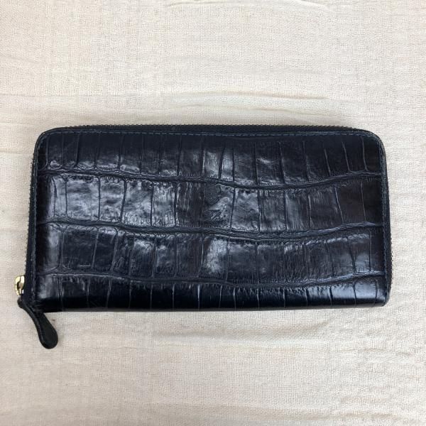 Felisi フェリージ 長財布 ラウンド クロコ型押し エンボスレザー