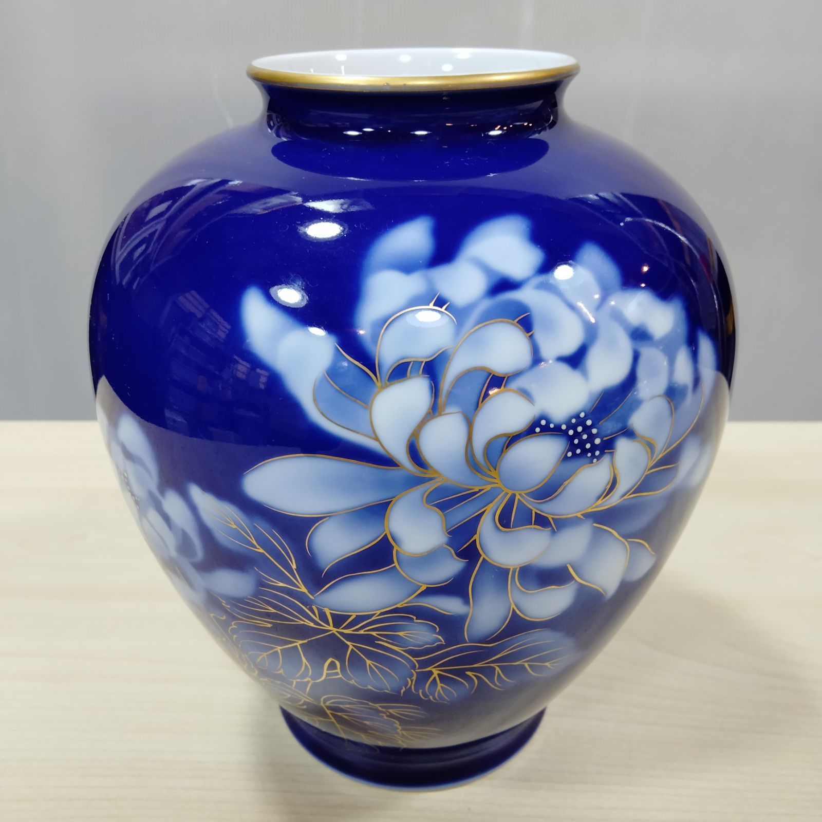 2924 深川製磁　ブルーチャイナ　花瓶　未使用 Yahoo!オークション -「深川製磁ブルーチャイナ」の落札相場