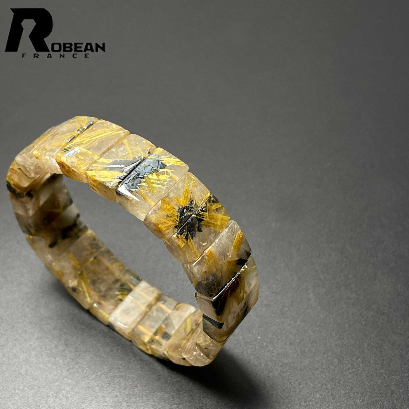 太陽花タイチンルチルバングル 黄金針水晶
