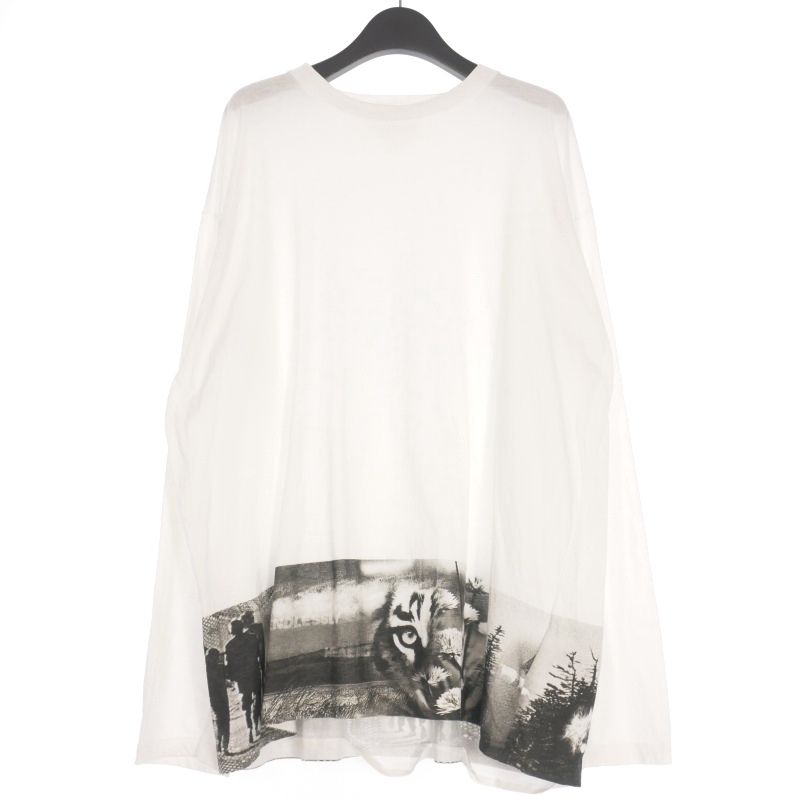 プラダ PRADA 22AW 転写プリント Tシャツ カットソー 長袖 M