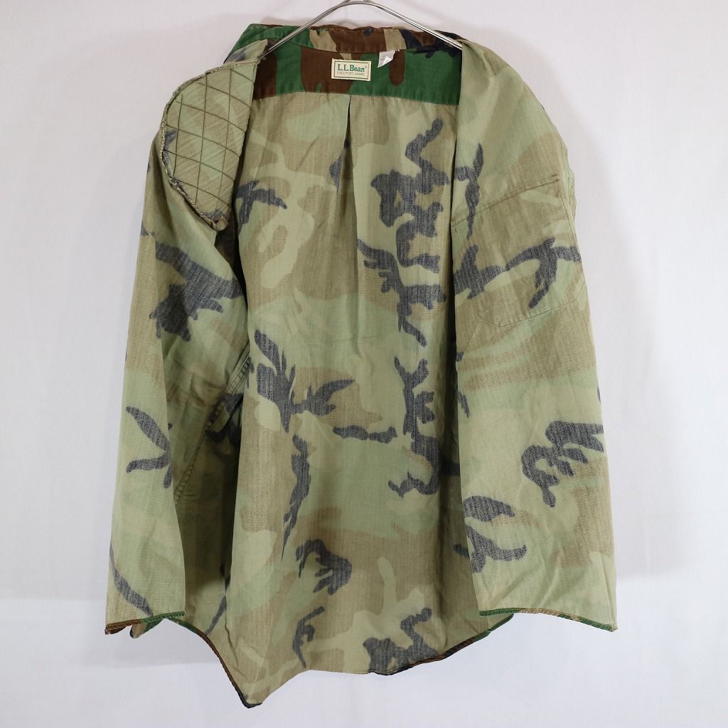 SALE/ 90年代 USA製 L.L.Bean エルエルビーン ハンティング 長袖シャツ ミリタリー ガンパッチ付き カモ (メンズ XL) N5858