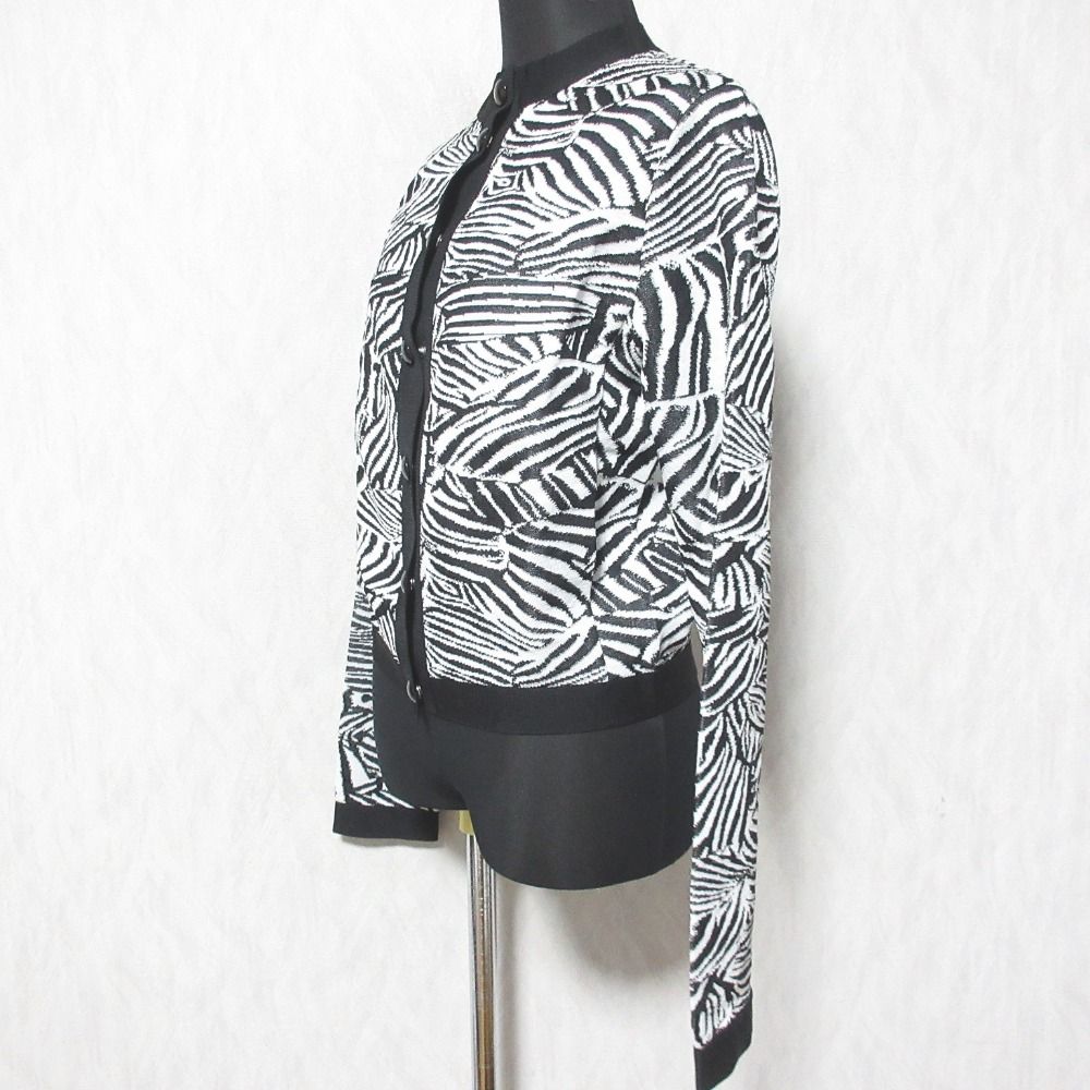 良品 MISSONI ミッソーニ ゼブラ柄 ニットカーディガン 40